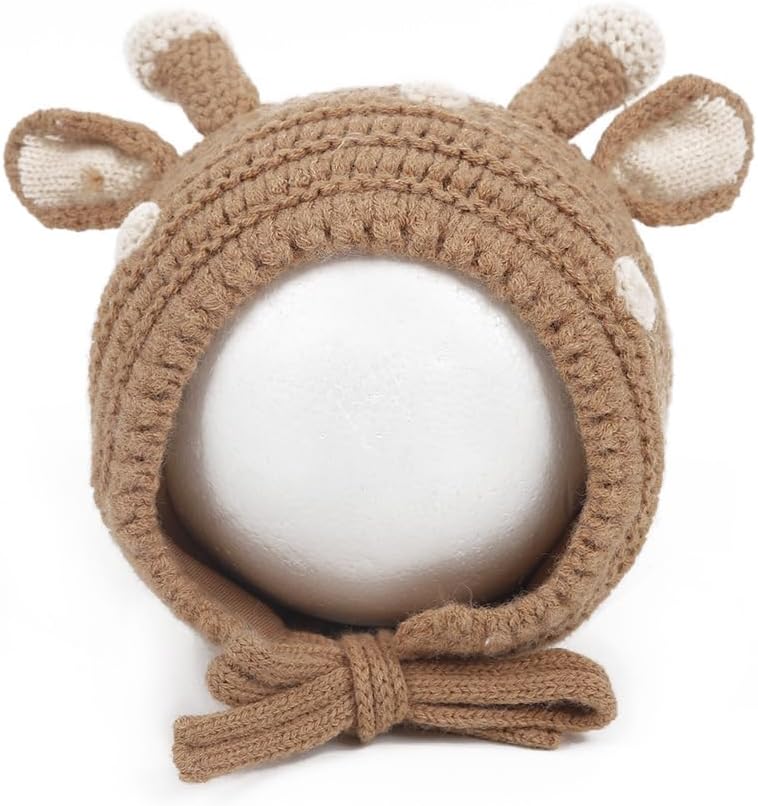 MINGSEECESS Kids Knitted Beanie Hat Cute Frog Cartoon Winter Warmer Cap with Big Eyes for Baby Boys Girls - Image 1